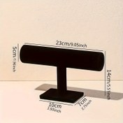 Resim Elegant Kadife Mücevher Gösterim Standı - Oval Bileklik ve Saat Tutucu, Moda Kadın Koleksiyonu Organizatörü, Masaüstü ve Tezgah için Mücevher Kuleleri 