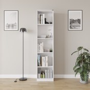 Resim Adore Modern 5 Raflı Kitaplık Beyaz 