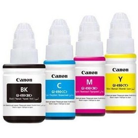Resim Canon Gı490 Siyah Ve Renkli Katuş Dolum Mürekkebi 4lü Takım Cngı490-g3411/g2400 