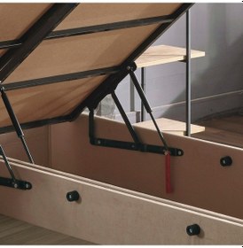 Resim Nironyatak Niron Polo Baza Ve Başlık Seti 140X190 Cm Çift Kişilik Sütlü Kahv 