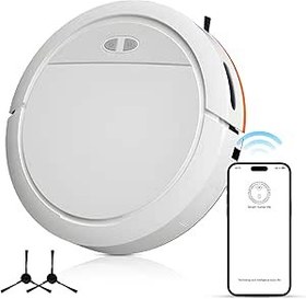Resim kajilai Robot Süpürge ve Paspas Combo Max 4000Pa Emme WiFi Uygulama Kontrolü Sesli Uyarı ile Robot Süpürge Kendiliğinden Şarj Edilen Süpürme Vakumlama Paspaslama 3'ü 1 arada Evcil Hayvan Saçları için 