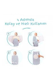 Resim Sevi Bebe Mommyslab Mağaza 0 -3 Ay Desenli Yeni Sezon Kundak %100 Pamuk - Yeni 