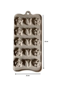 Resim Silikon Çikolata Kalıbı Laleli 21 11 Cm 