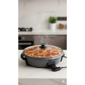 Resim Asel Elektriki Pizza Makinesi Pizzamatik Ptfe Kaplama Güveç Tavası 