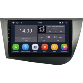 Resim Carvocal Seat Leon (2005-2012) Android 14 Multimedya Carplay 10 Inch 4 GB Ram / 64 GB Hafıza CRV-4580LXD 