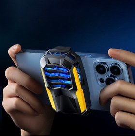 Resim Hoala Hoala RGB Işıklı Cep Telefon Sessiz Soğutma Fanı Radyatör Soğutucu İos Android Gaming Soğutucu 