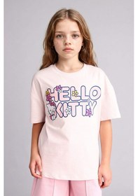 Resim Defacto Hello Kitty Relax Fıt Bisiklet Yaka Kısa Kollu Tişört Kız Çocuk H3476a826hspn671 Pembe-pn671 