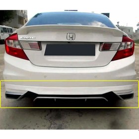 Resim Honda Civic Fd6 Egzoz Görünümlü Arka Ek Mat Siyah Plastik 2006 2007 2008 2009 2010 2011 2012 