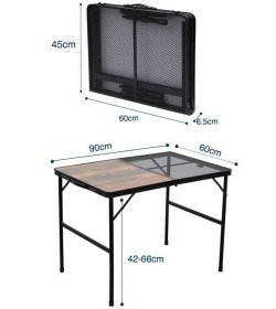 Resim Madfox Eazy Katlanır Kamp Masası Izgaralı 