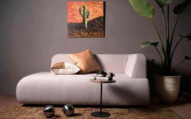 Resim DOTTIE Sol Lounge Modül - Gri Desenli 