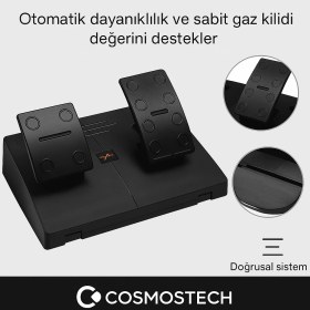 Resim Cosmostech Pxn V3 Pro Yarış Direksiyonu Seti – Pedallı 180° Oyun Direksiyonu Siyah (Pc/ps4/xbox/switch) 
