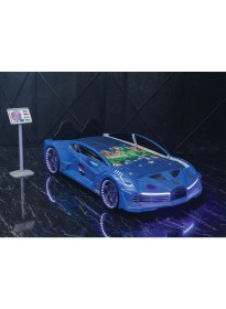 Resim Kaju Mobilya Kaju Moon Aero Premium Mavi Arabalı Yatak 