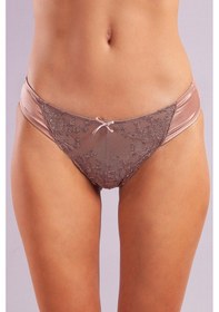 Resim Etiler Collection Golshan Giselle Mini Slip, Kadın Güpürlü Saten Bakır Külot Çok Renkli 