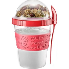 Resim Pazariz Kapaklı Kaşıklı Hazneli Yoğurt Kabı 