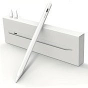 Resim iPad Pro 27.94cm (2018-2022), Air 4/5, 7/8/9. Nesil, Mini 5 & 6 için Pürüzsüz Kayma, Şarj Edilebilir Stylus Kalem, Avuç İçi Dinlenme - USB Şarj, Polimer Pil ile Çalışır, Elektronik Bileşenler Dahil 