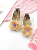 Resim Luckylovelykids Kız Bebek Bej Çiçekli Babet 