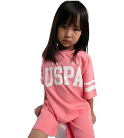 Resim U.S. Polo Assn. Kız Çocuk Bermuda Takım Pembe 
