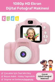 Resim Yeni Nesil Çocuk Dijital Mini Fotoğraf Video Makine Erkek Kız Çocuklar 1080P Hd Ekran Kamera Selfie 