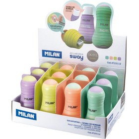 Resim MILAN 4723112 KALEMTRAŞ/SİLGİ(SWAY PASTEL) - 12ADET 