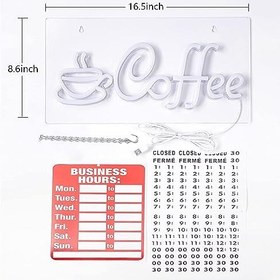 Resim Duvar Dekoru için Kahve Neon Tabelaları Kahve Barı için Led Işıklar Led Tabela Oda Dekoru Estetik Oturma Odası Bistro Kafe Dükkanı Erkek Mağara Partisi Noel ve Cadılar Bayramı Led Sanat Duvar Dekoratif Işıklar Sevgiliye Benzersiz Hediye, 5V Usb Gücü 