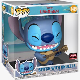 Resim Funko POP Deluxe 10 Stitch With Ukulele Renkli Figür 