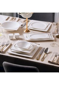 Resim Aryıldız Crystal Ixir 56 Parça Yemek Takımı Beyaz 