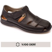 Resim maximoda Hakiki Deri, Klima Tabanlı, Çok Rahat, Anti Baktariyal, Erkek Sandalet 
