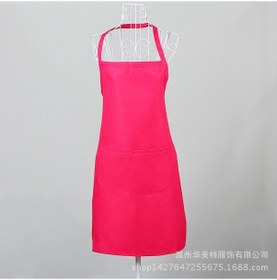 Resim Gajeena Özel Logo Baskılı Dayanıklı Restoran Önlüğü - 73x58cm Pembe Renk 