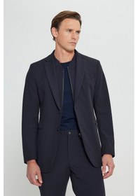 Resim AC&Co / Altınyıldız Classics Erkek Lacı Slim Fit Dar Kesim Çıkma Mono Yaka Tek Fleto Cepli Esnek Takım Elbise Lacı 