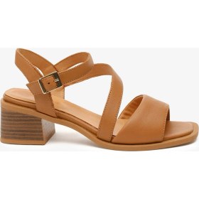 Resim Greyder Kadın Taba Hakiki Deri Topuklu Sandalet 6Y2CS32480 