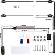 Resim Pazly 4 Adet Çok Renkli Led Kaya Işığı, Parlaklık Ayarlı, Su Geçirmez, Müzik Uyumlu, App Kontrollü Siyah Siyah 