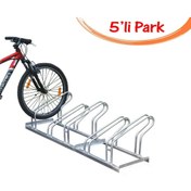 Resim İlgi Trafik Bisiklet Parkı Bisiklet Park Yeri Sistemleri Alanı Demiri Ayağı Sehpası 5'li 40x180 cm Gri 