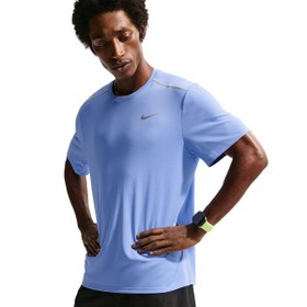 Resim Nike Dri-Fit Uv Miler Erkek Mavi Koşu T-Shirt IF2082-494 