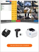Resim ÖZ BARKOD Kablosuz Barkod Okuyucu+58mm Fiş Yazıcı+barkod Yazıcı+5000 Etiket+barkodlu Satış Sistemi Programı 