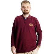 Resim Mode Xl Büyük Beden Sweat Selanik Crown Of A King 23444 Bordo 001 