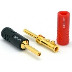 Resim Qed Qe-1870 Screwloc Abs 4Mm Banana 1 Kırmızı + 1 Siyah 