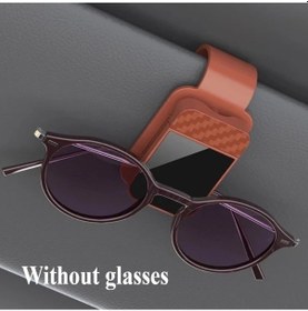 Resim Willowhaven 1 Adet Araç İçi Multifonksiyonel Modellik Gözlük Şık Güneşlik Aksesuarı Brown-1 