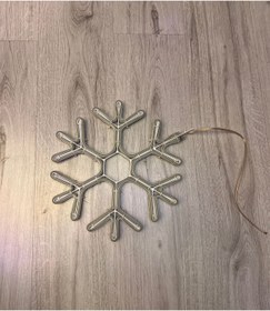 Resim OKYANUSAYD 220 VOLT DIŞ MEKANA UYGUN 95X95 CM ÖLÇÜSÜNDE GÜNIŞIĞI RENK ÇİFT TARAFLI YILDIZ DEKOR NEON LED IŞIK 