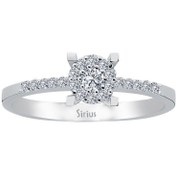 Resim Sirius Pırlanta 0,50 Karat Görünümlü Pırlanta Tektaş Yüzük 