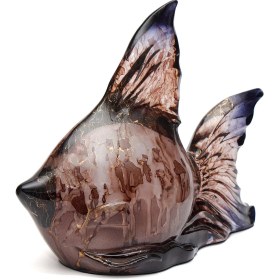 Resim Dekoratif Ocean Art Kahverengi Balık Heykeli 23 Cm 