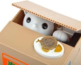 Resim Para Çalan Hırsız Kedi Kumbara 