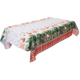 Resim Suntek Dikdörtgen Masalar Yılbaşı Masa Örtüsü Kumaş Masa Örtüsü Masa Koruyucu Stil B 
