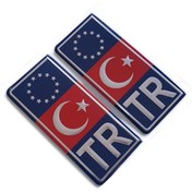 Resim Genel Markalar Plaka Tr Yazısı Mavi Kırmızı - Plaka Tr Yazı - Kırmızı Mavi Yazılı Plaka Tr - Plaka Alüminyum Tr 