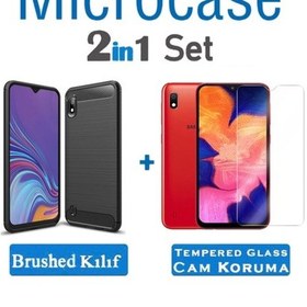 Resim Samsung Galaxy A10 Brushed Carbon Kilif + Cam (Seç) 344256991 