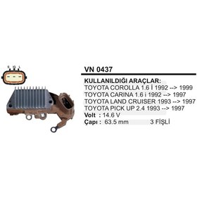 Resim Konjektor 12V Corolla Uyumlu Carina Landcruiser 3 Fisli 504626974 