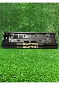 Resim Pleksi Otomobil Plakalık Ahenk Model Gold Cupra Logolu Plakalık 