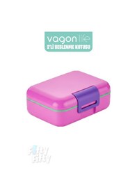 Resim Vagonlife 2 Li Beslenme Kutusu Seçtiğiniz Renkte 2 Adet Gönderilir Pembe - Siyah 