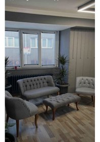 Resim Gri, Kazayagı Cay Seti Koltuk 2 1 1 Puf Hediye 