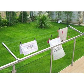 Resim Balkon Çamaşır Kurutma Askısı Gri 