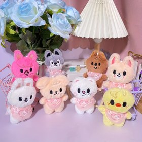 Resim Sevimli K-POP Tarzı Pembe Şal ile Pluş Hayvan Şansları - Yumuşak Polyester Dolgulu Oyuncaklar, Sevimli Karikatür Hayvan Kolyeler, Sevgililer Günü ve Noel için Mükemmel Hediye, Sevimli Pluşlar, Noel Süsleri, Eğlenceli Tasarım, Dayanıklı Dolgulu Hayvanlar 